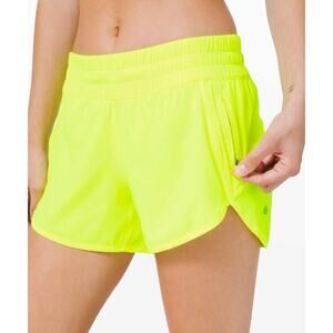 (2) $58 Lululemon Tracker Short V *4" Highlighter Yellow‎